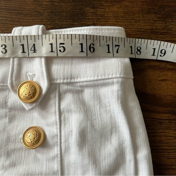 Talbots COTTON SLUB SAILOR CROP Wide Leg  PANTS Size 14 White Costal Preppy - Picture 2 of 15